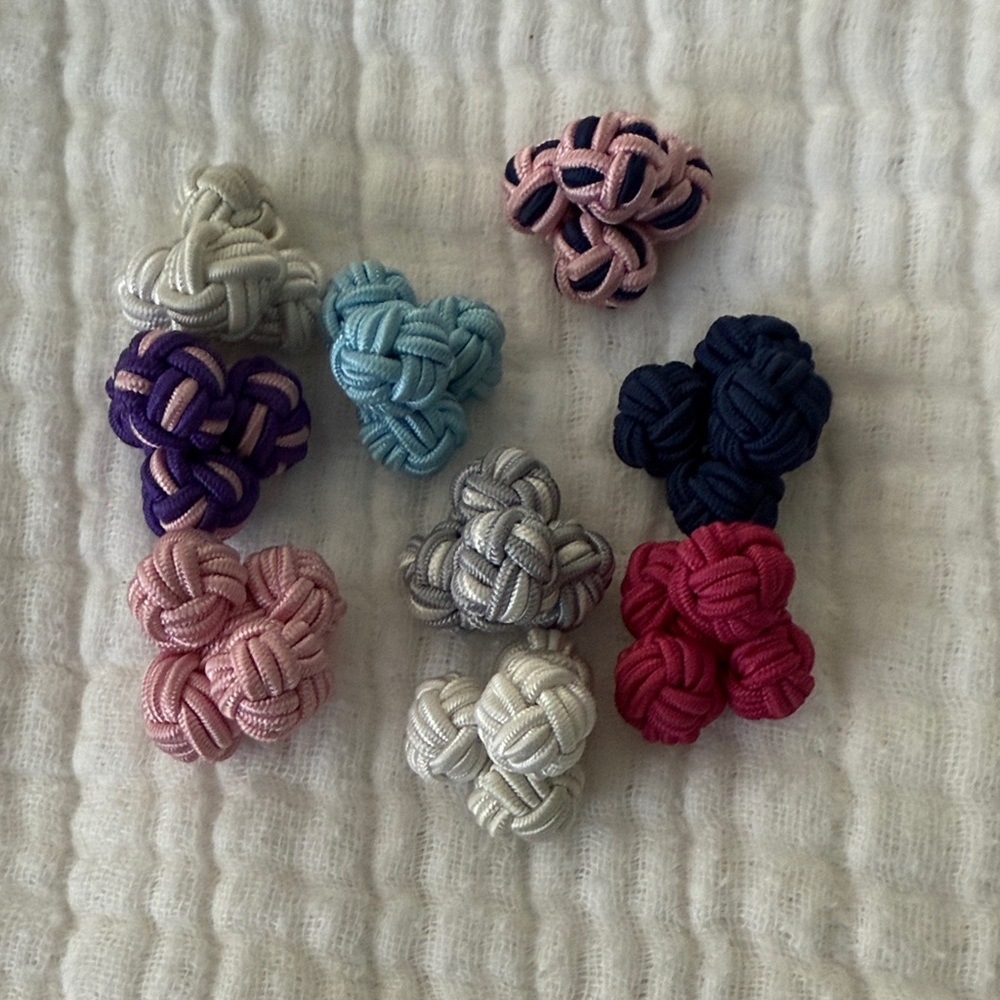 Thomas Pink Multicolor Knot Cuff Links Set